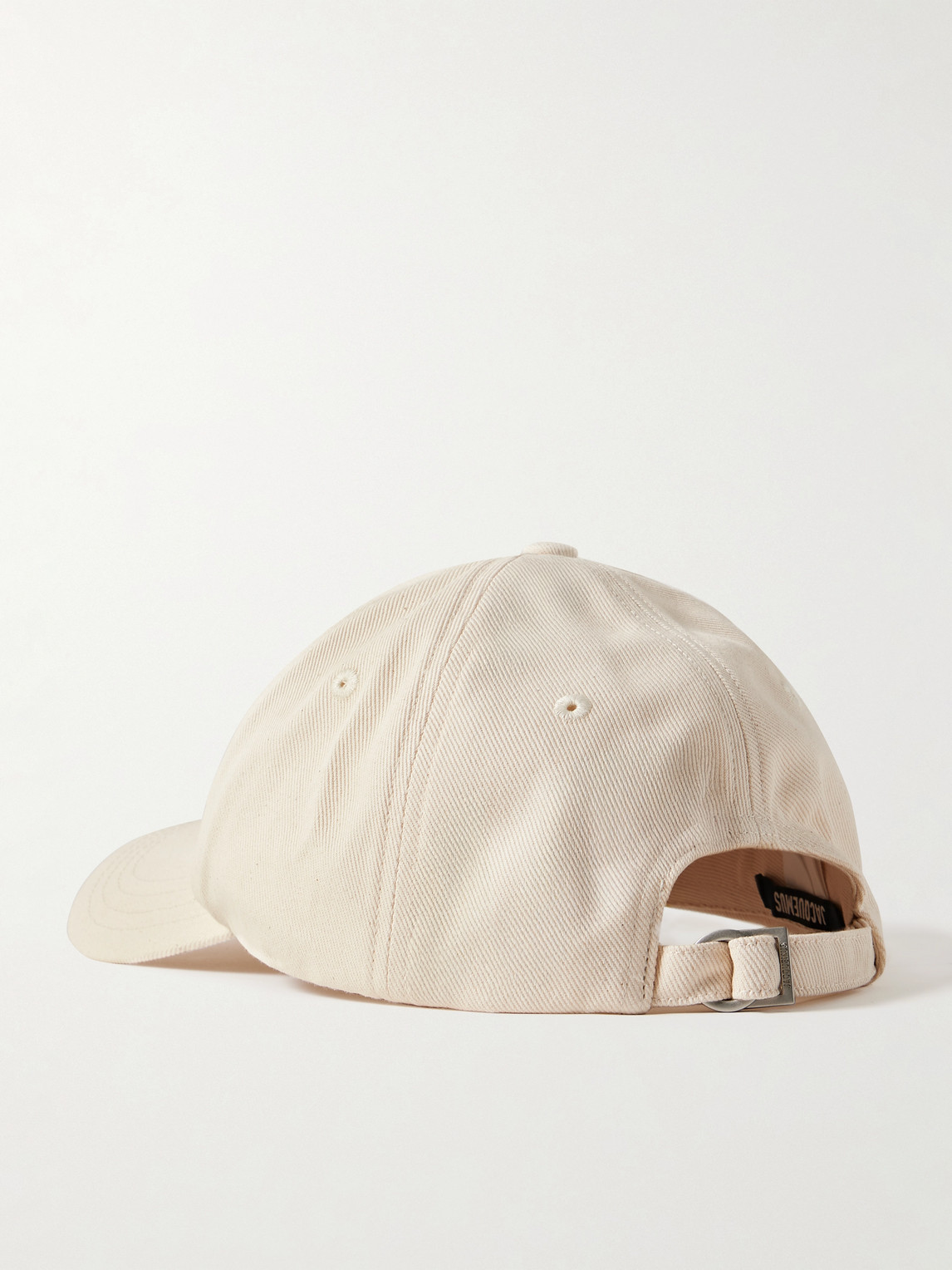 Jacquemus Gadjo Logo-embellished Cotton-twill Baseball Cap In Neutral