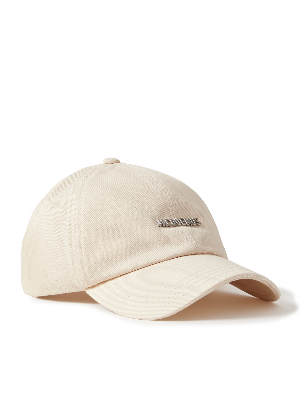 Jacquemus Gadjo Logo-embellished Cotton-twill Baseball Cap In Neutral