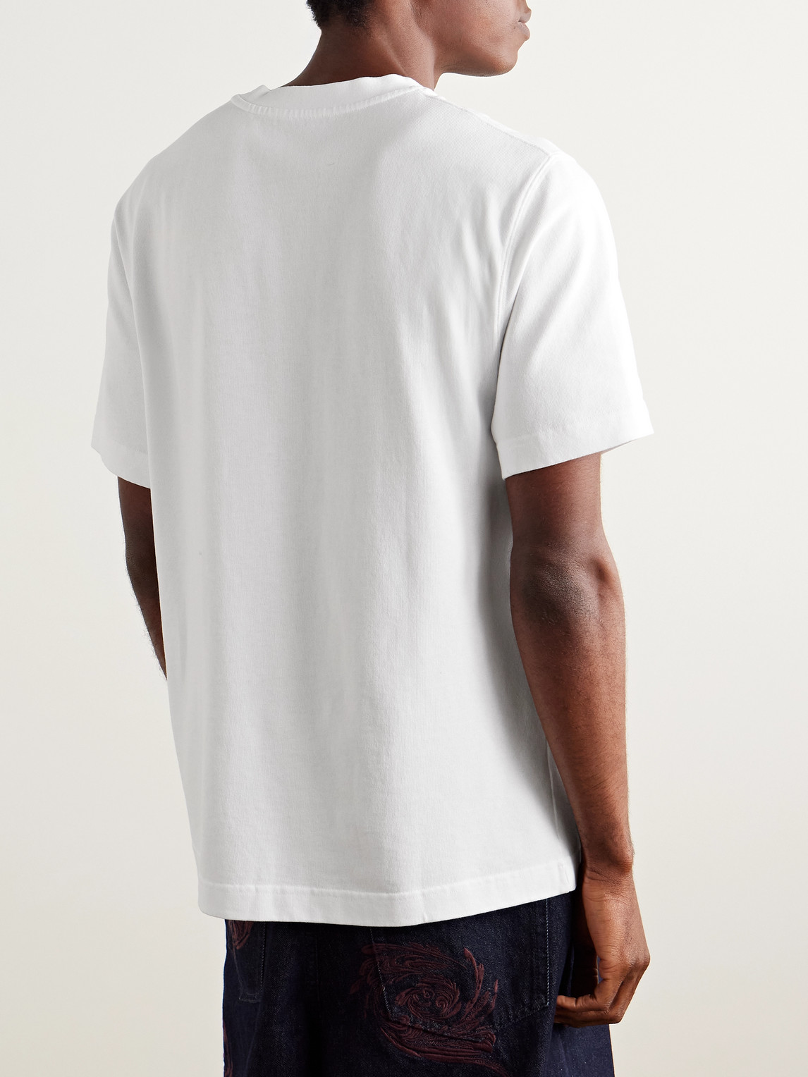 Jacquemus 'le T-shirt Gros Grain' White T-shirt With Logo Patch On The Front