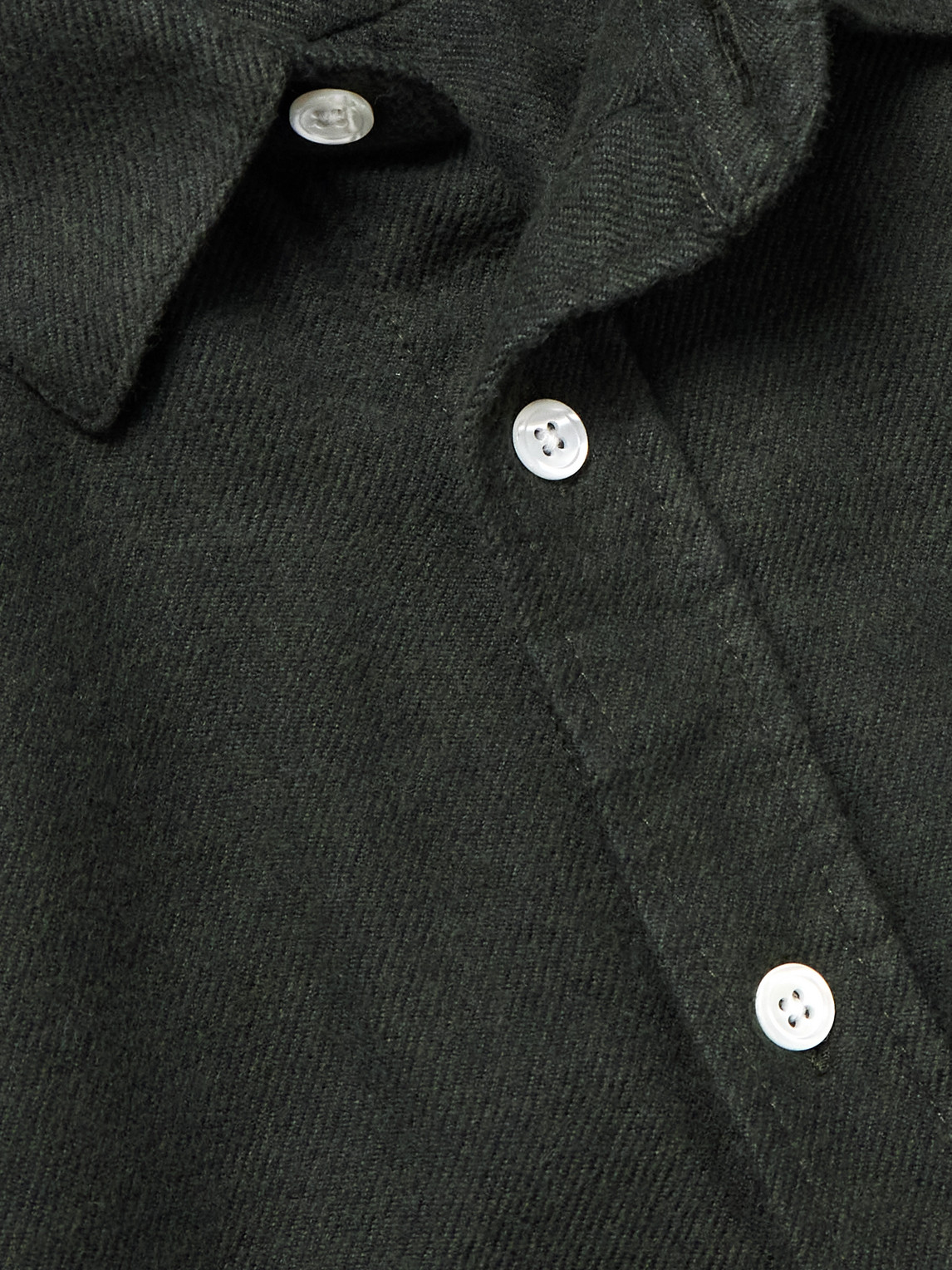 Fall Leaves Embroidered Cotton-Flannel Shirt