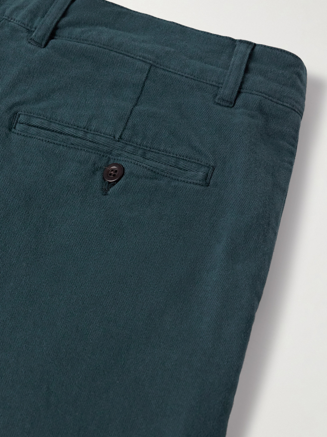 Labura Straight-Leg Organic Cotton-Blend Twill Trousers