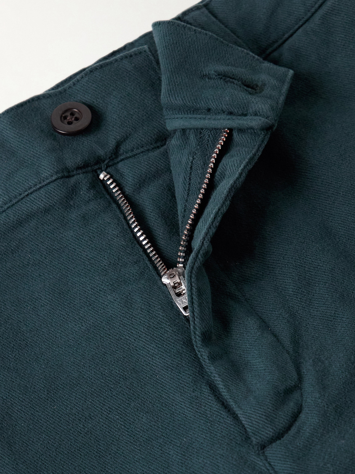 Labura Straight-Leg Organic Cotton-Blend Twill Trousers