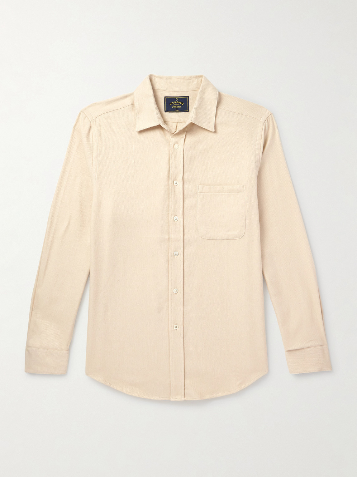 Portuguese Flannel Teca Cotton Shirt In Neutral