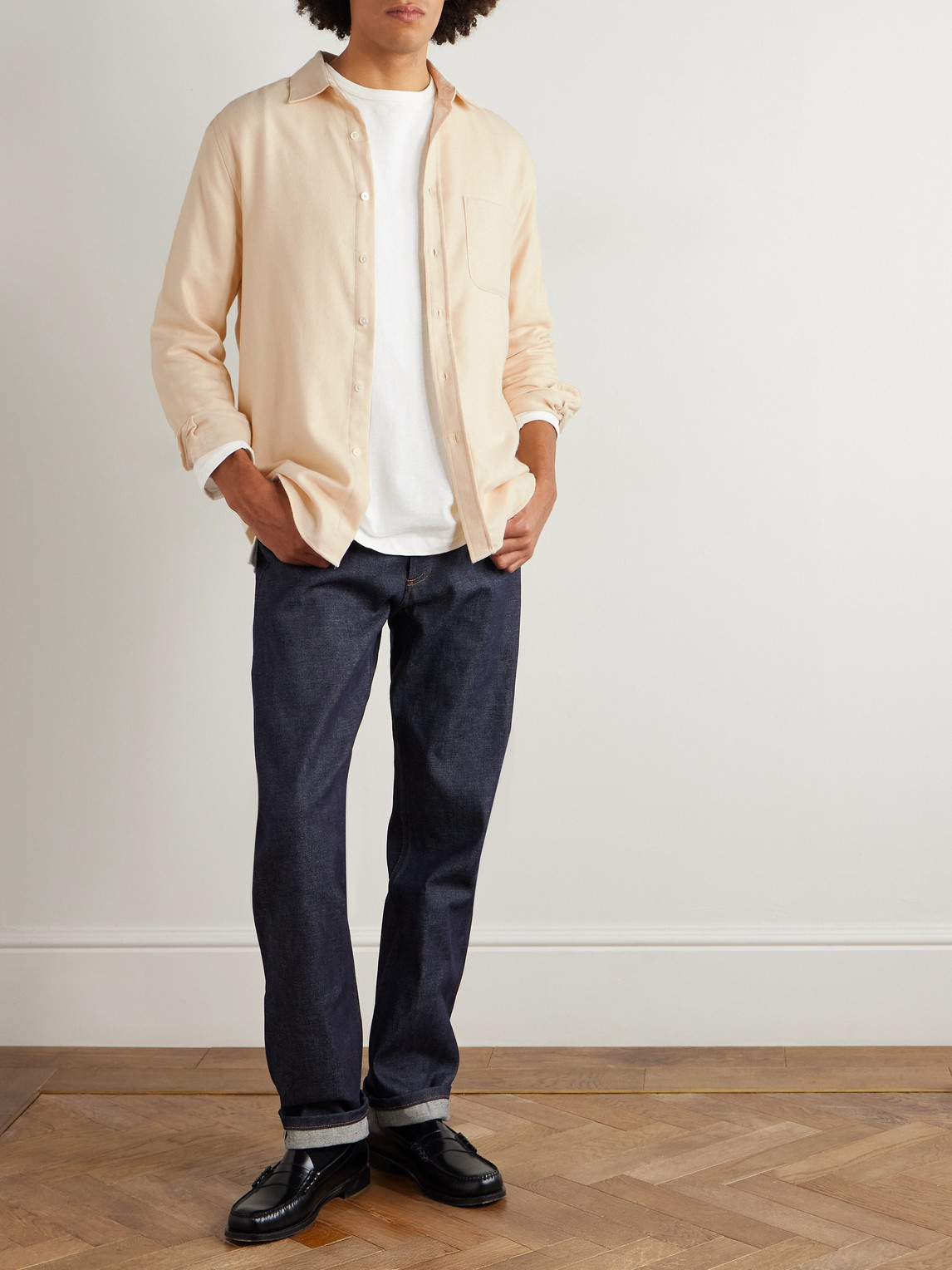 Portuguese Flannel Teca Cotton Shirt In Neutral