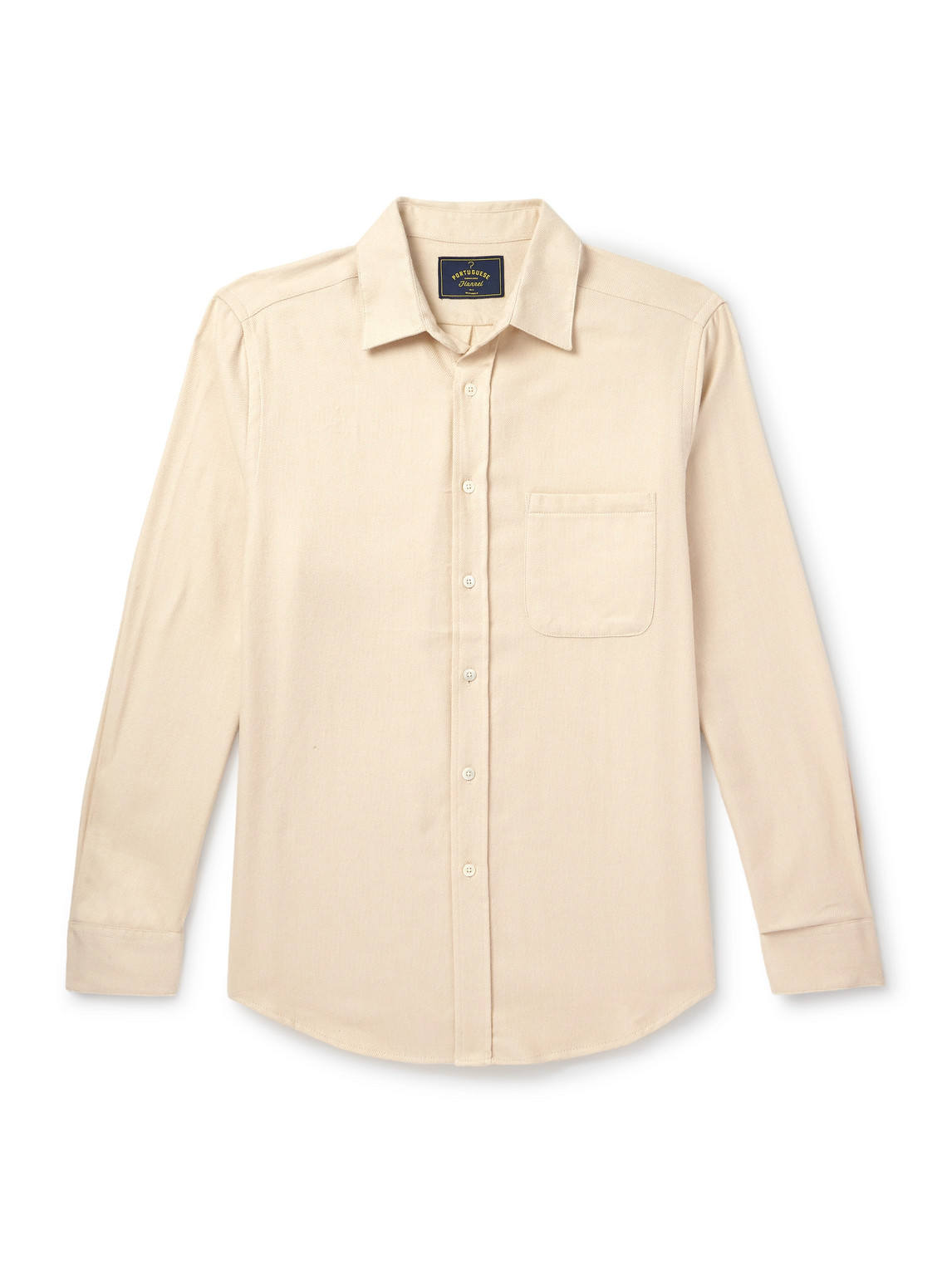 Portuguese Flannel Teca Cotton Shirt In Neutral