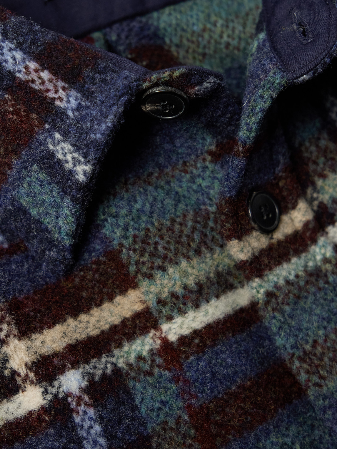 Portuguese Flannel Virgo Ii Checked Merino Wool Overshirt In Multi