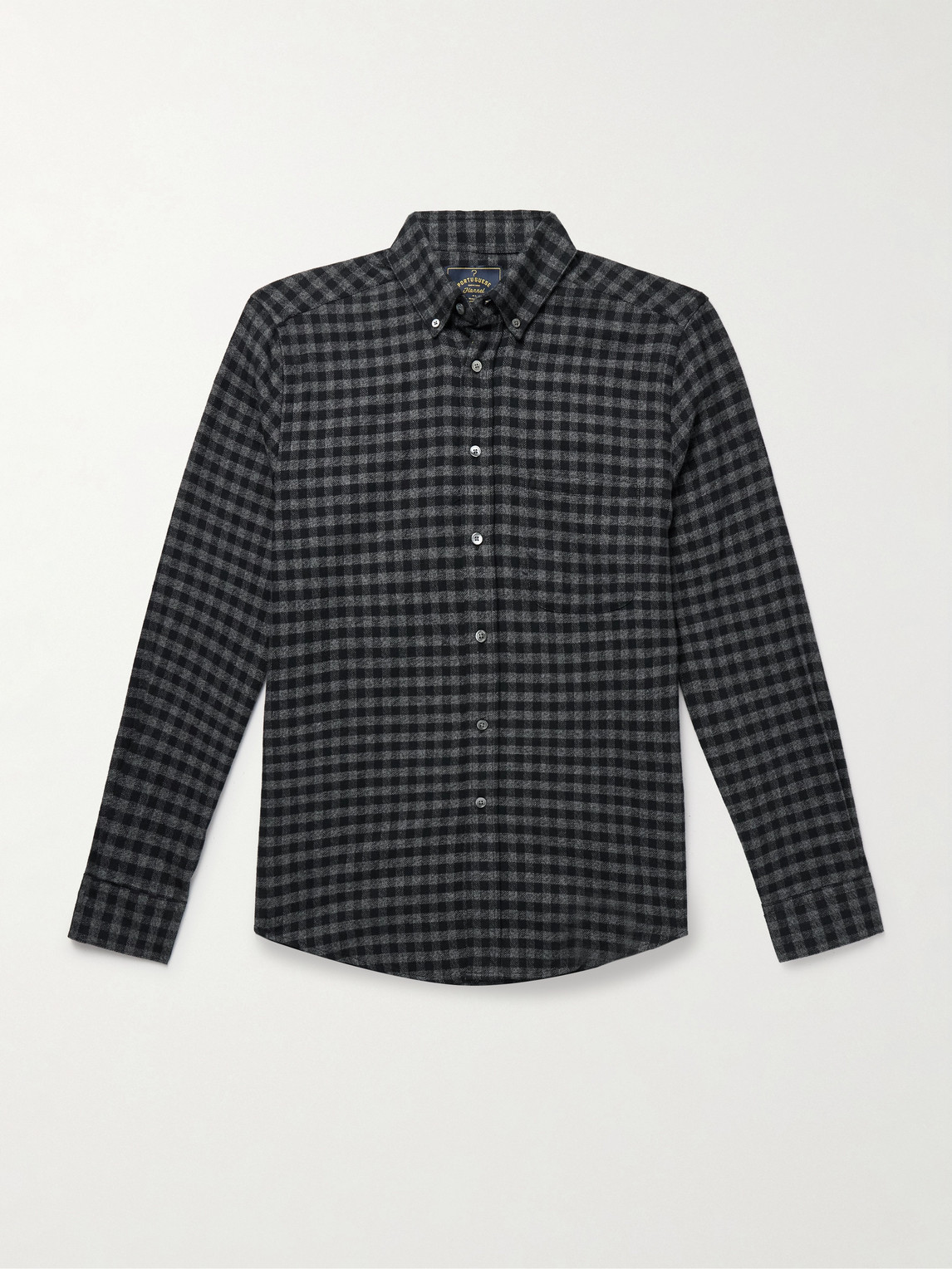 Portuguese Flannel Roca Button-Down Collar Checked Cotton-Flannel hirt - Men