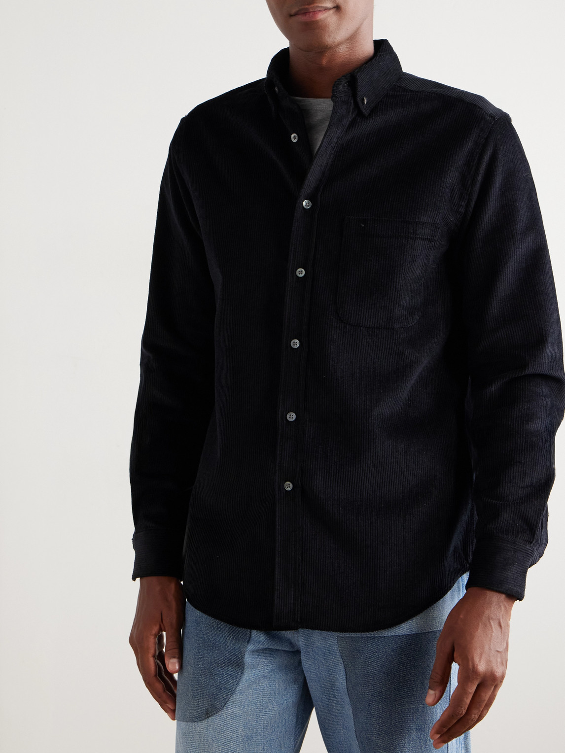 Lobo 2.0 Button-Down Collar Cotton-Corduroy Shirt