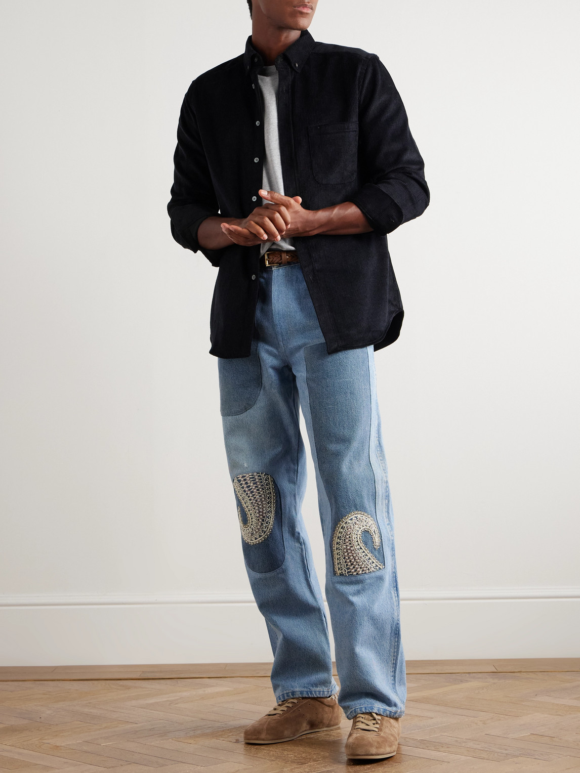 Lobo 2.0 Button-Down Collar Cotton-Corduroy Shirt