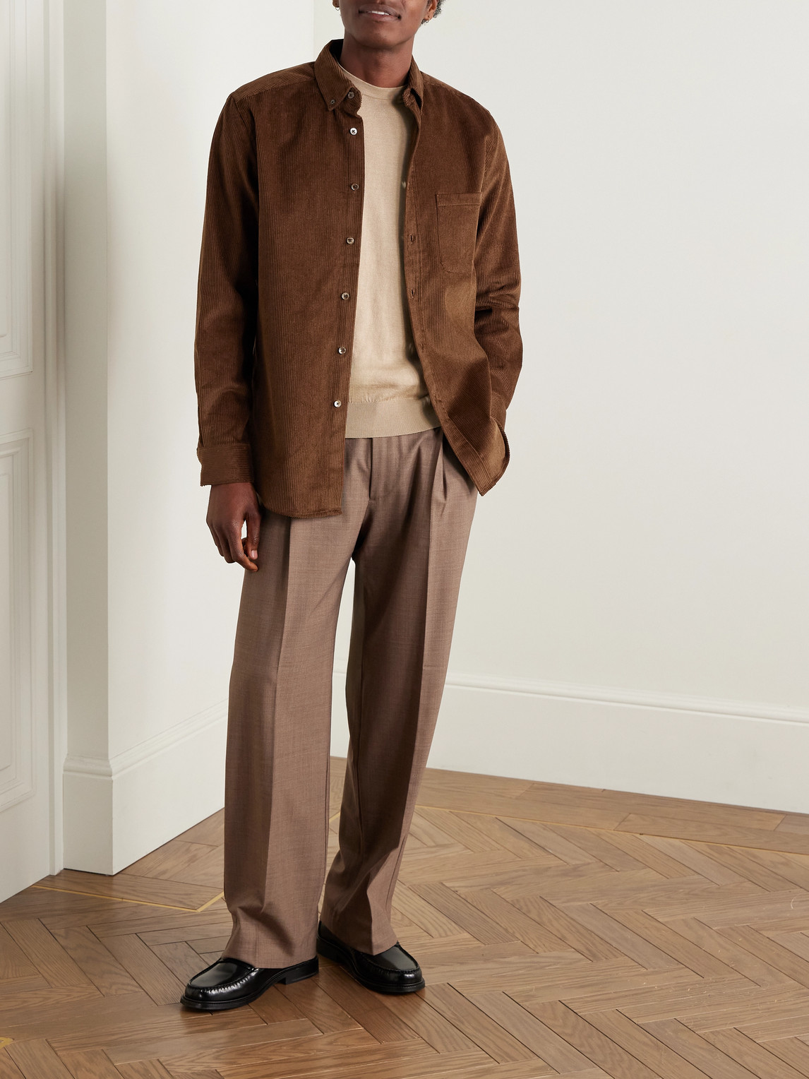 Lobo 2.0 Button-Down Collar Cotton-Corduroy Shirt