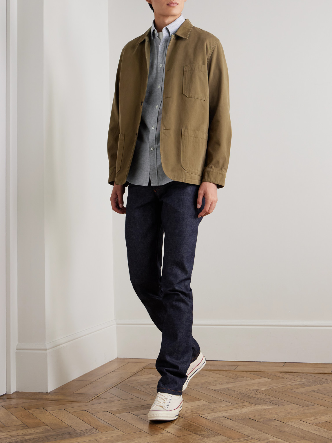Button-Down Collar Brushed-Cotton Oxford Shirt