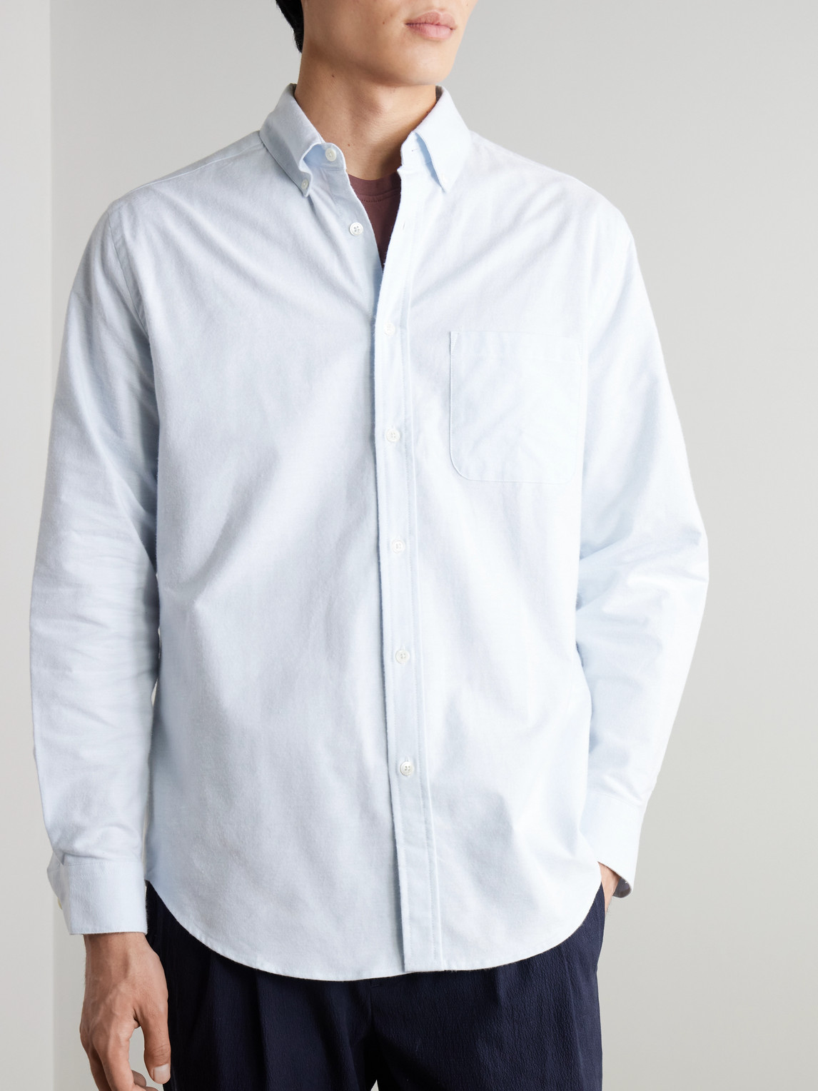Button-Down Brushed-Cotton Oxford Shirt