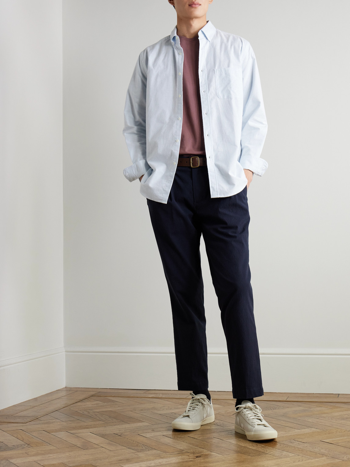 Button-Down Brushed-Cotton Oxford Shirt