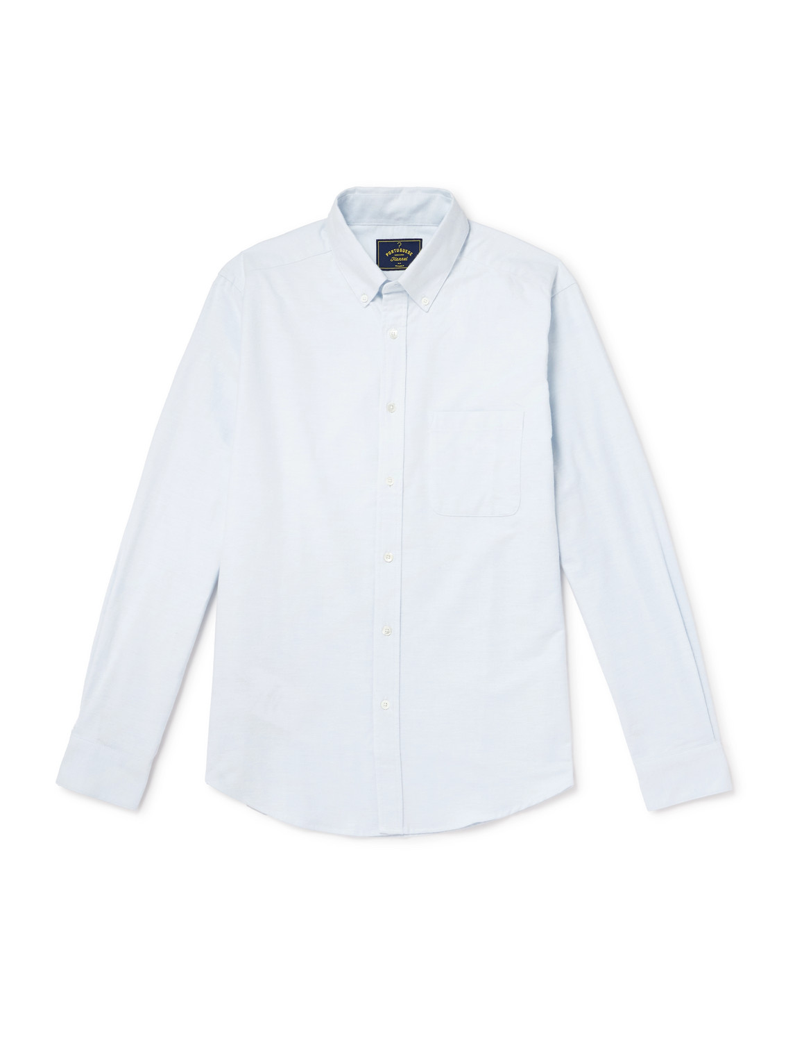Portuguese Flannel Button-down Brushed-cotton Oxford Shirt In Blue