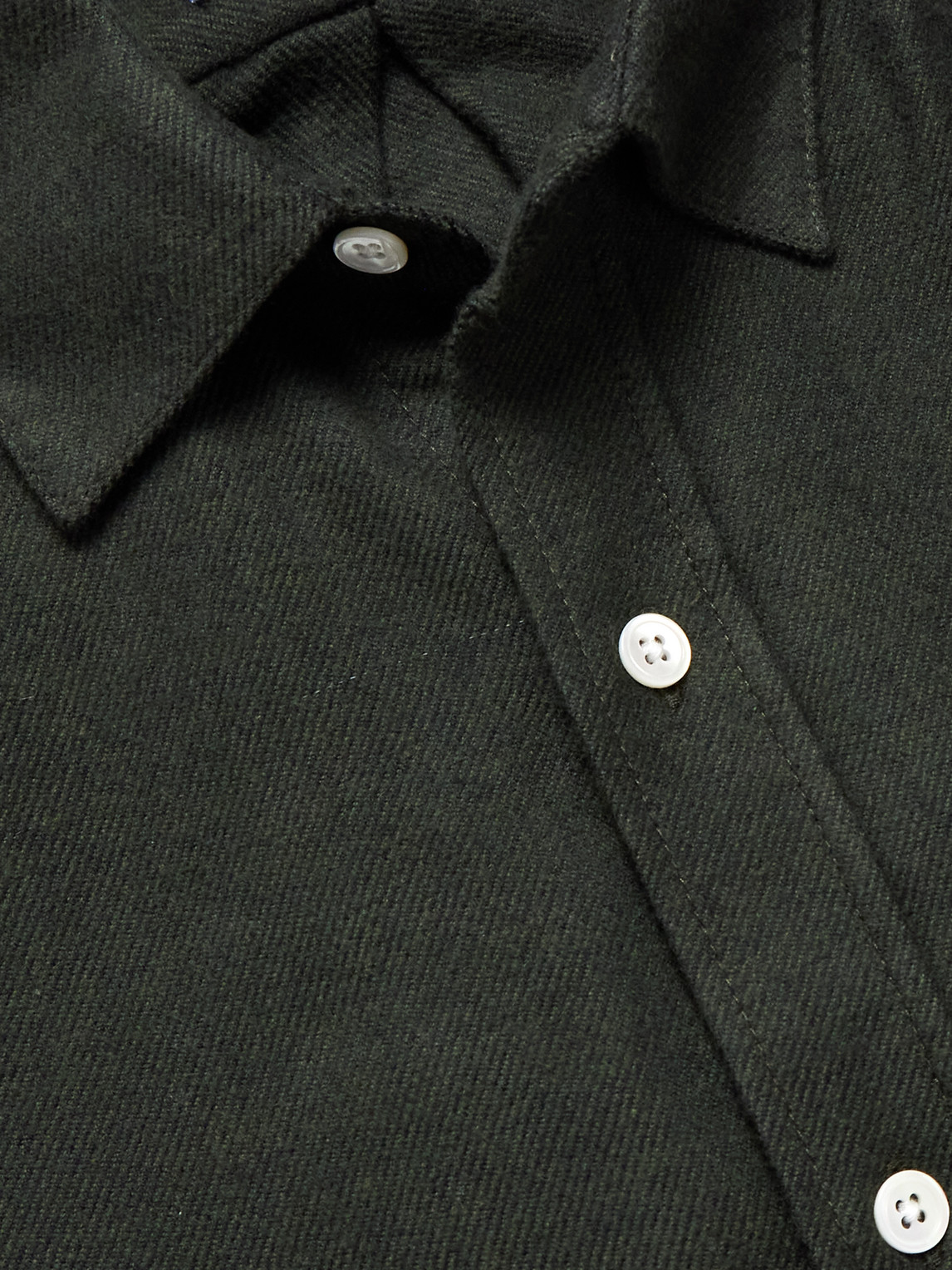 Teca Brushed Cotton-Twill Shirt