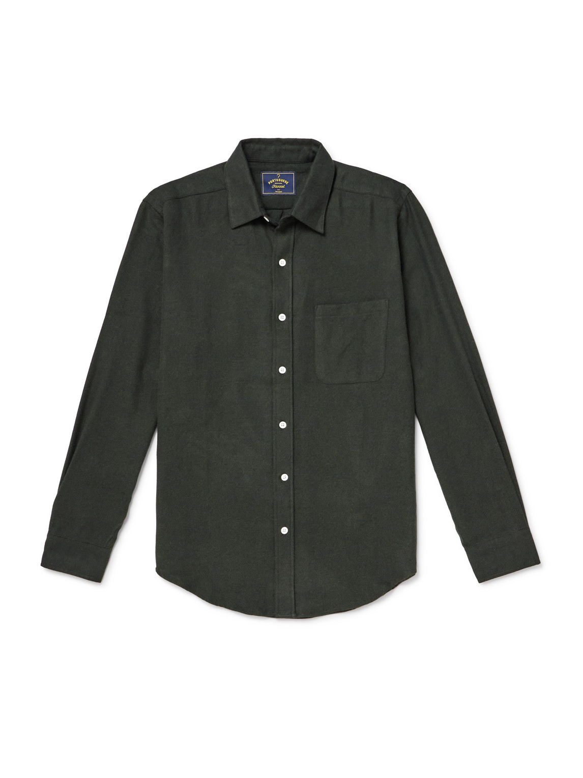 Portuguese Flannel Teca Cotton Shirt In Green