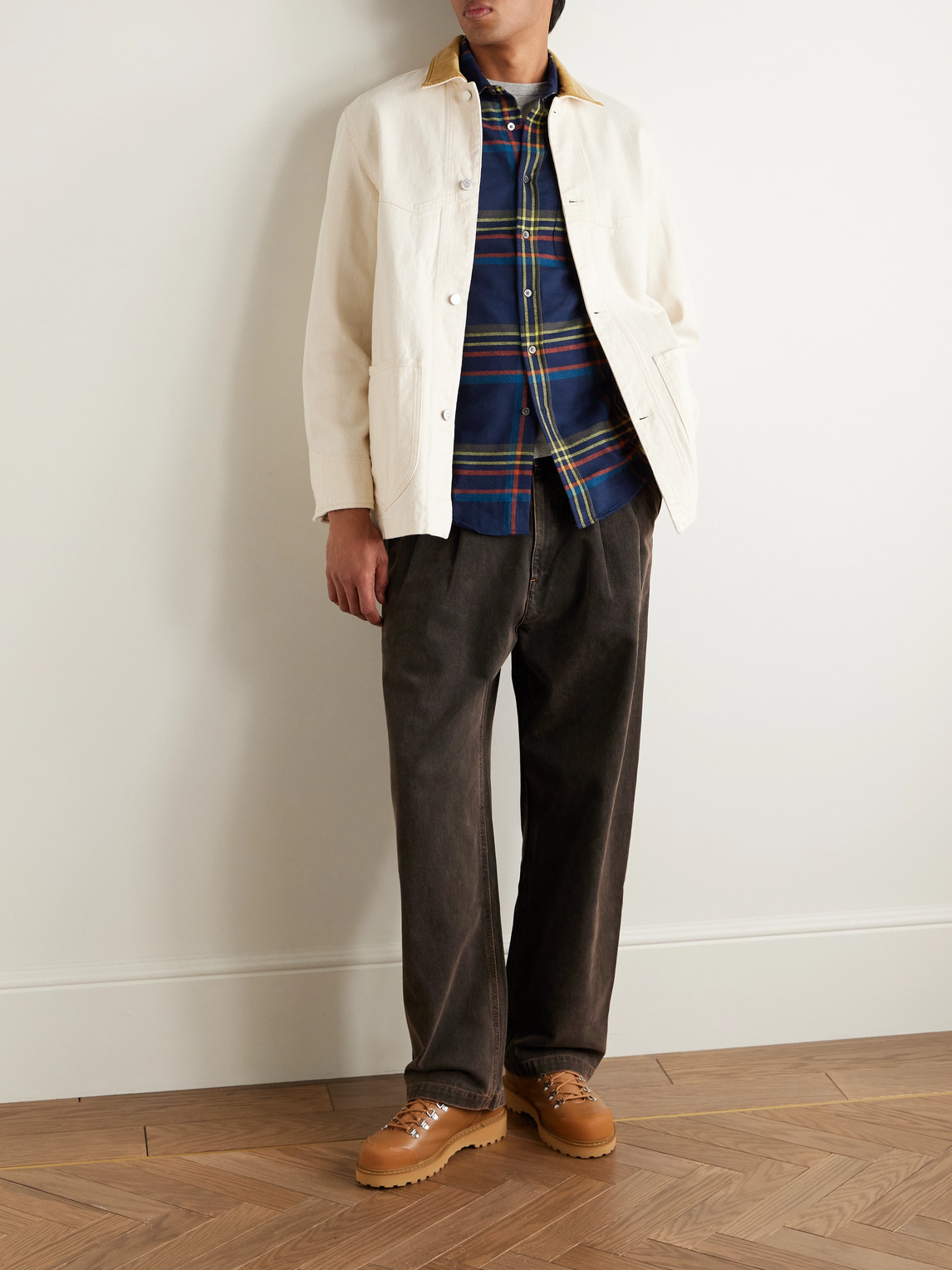 Portuguese Flannel Fontana Checked Cotton-flannel Shirt In Blue