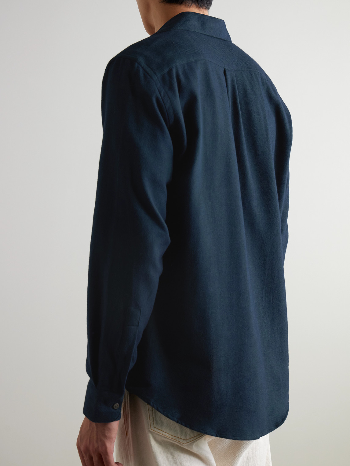 Espiga Herringbone Cotton-Flannel Shirt