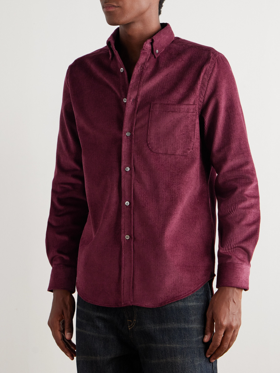 Lobo 2.0 Button-Down Collar Cotton-Corduroy Shirt