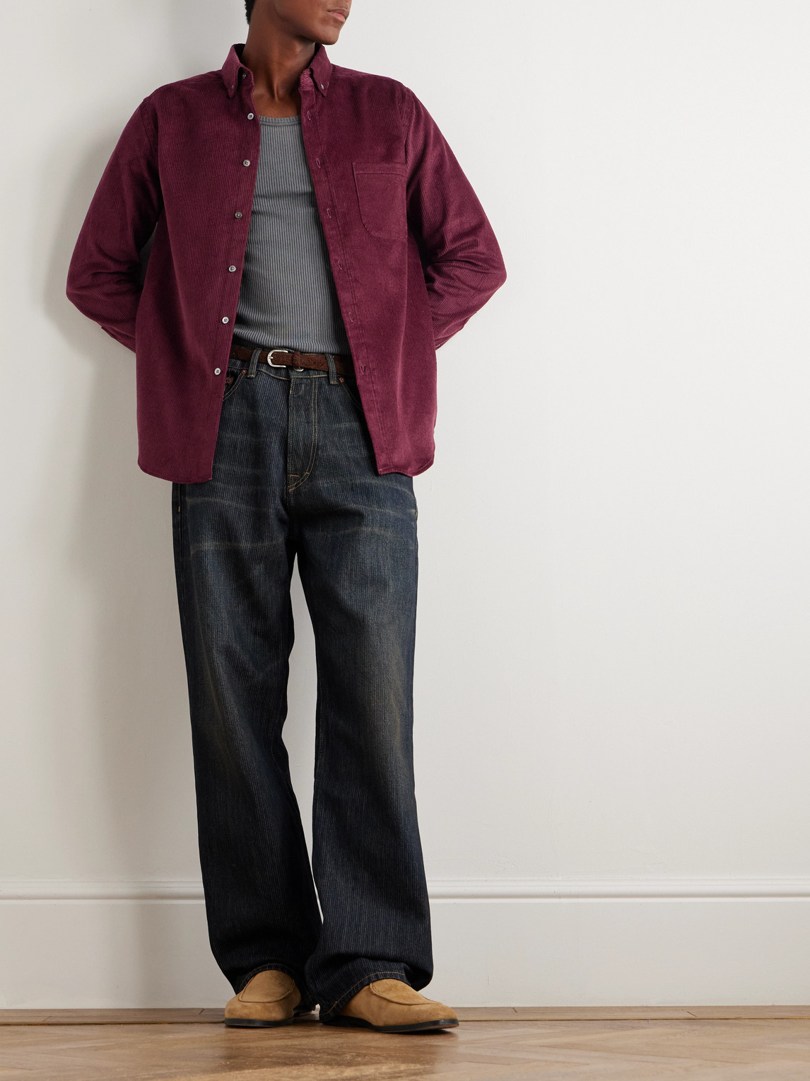 Lobo 2.0 Button-Down Collar Cotton-Corduroy Shirt