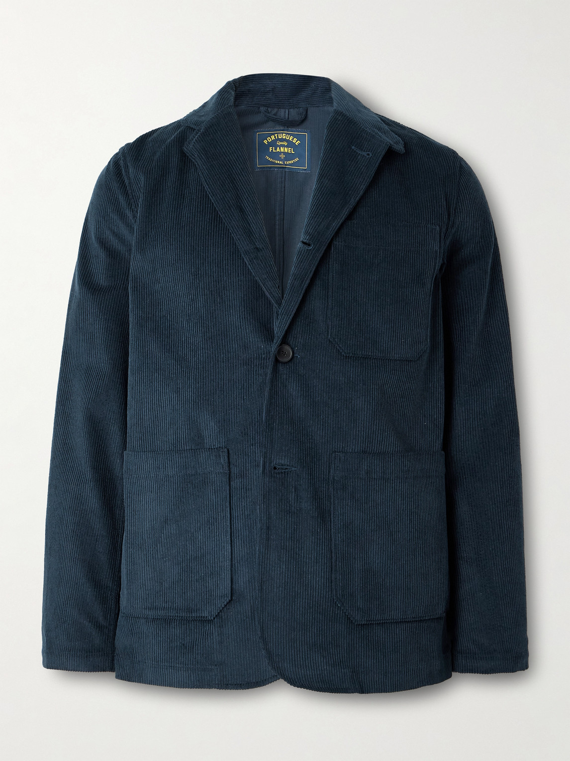 Portuguese Flannel Cotton-corduroy Blazer In Blue