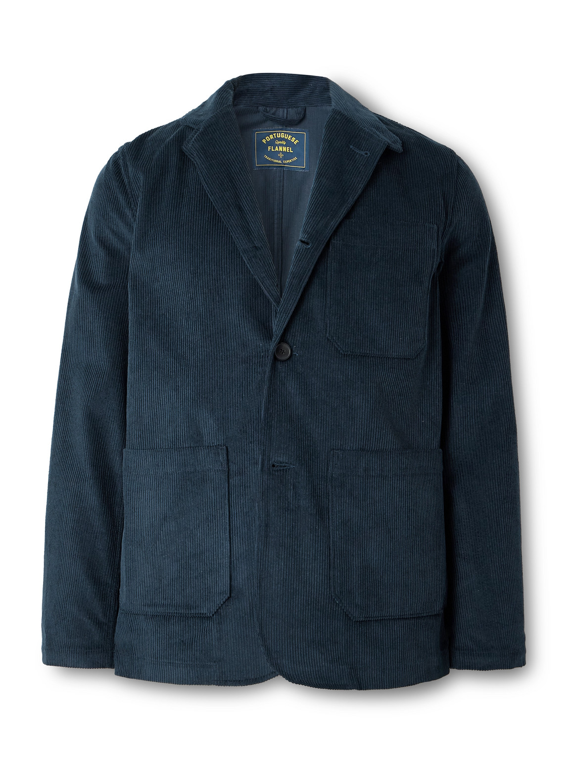 Portuguese Flannel Cotton-corduroy Blazer In Blue