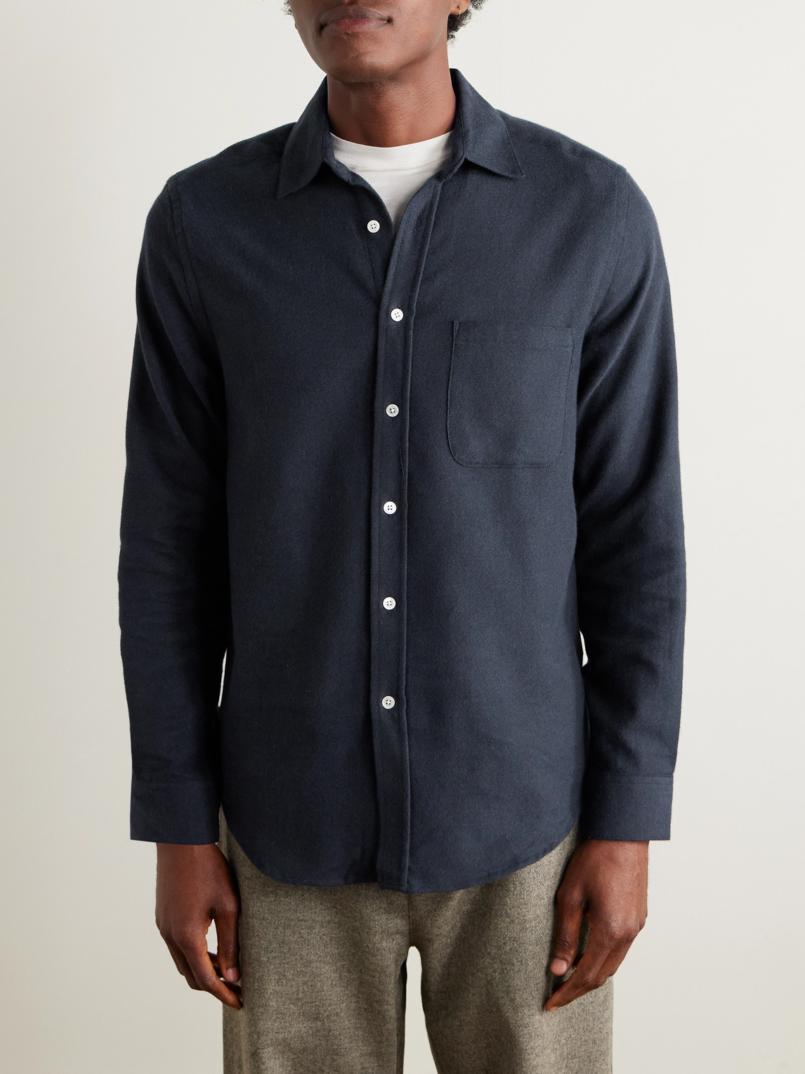 Teca Brushed Cotton-Twill Shirt