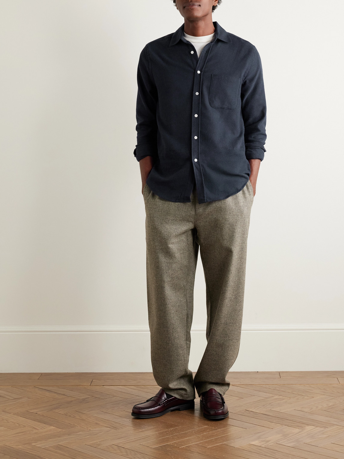 Teca Brushed Cotton-Twill Shirt