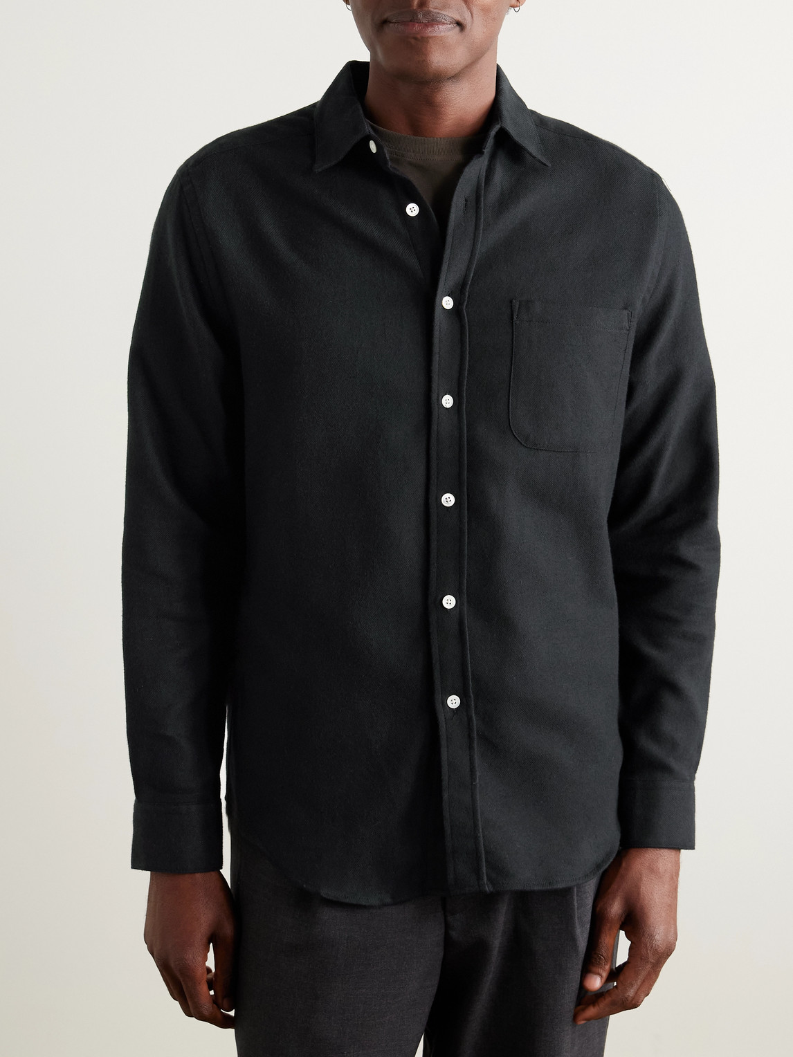 Teca Brushed Cotton-Twill Shirt