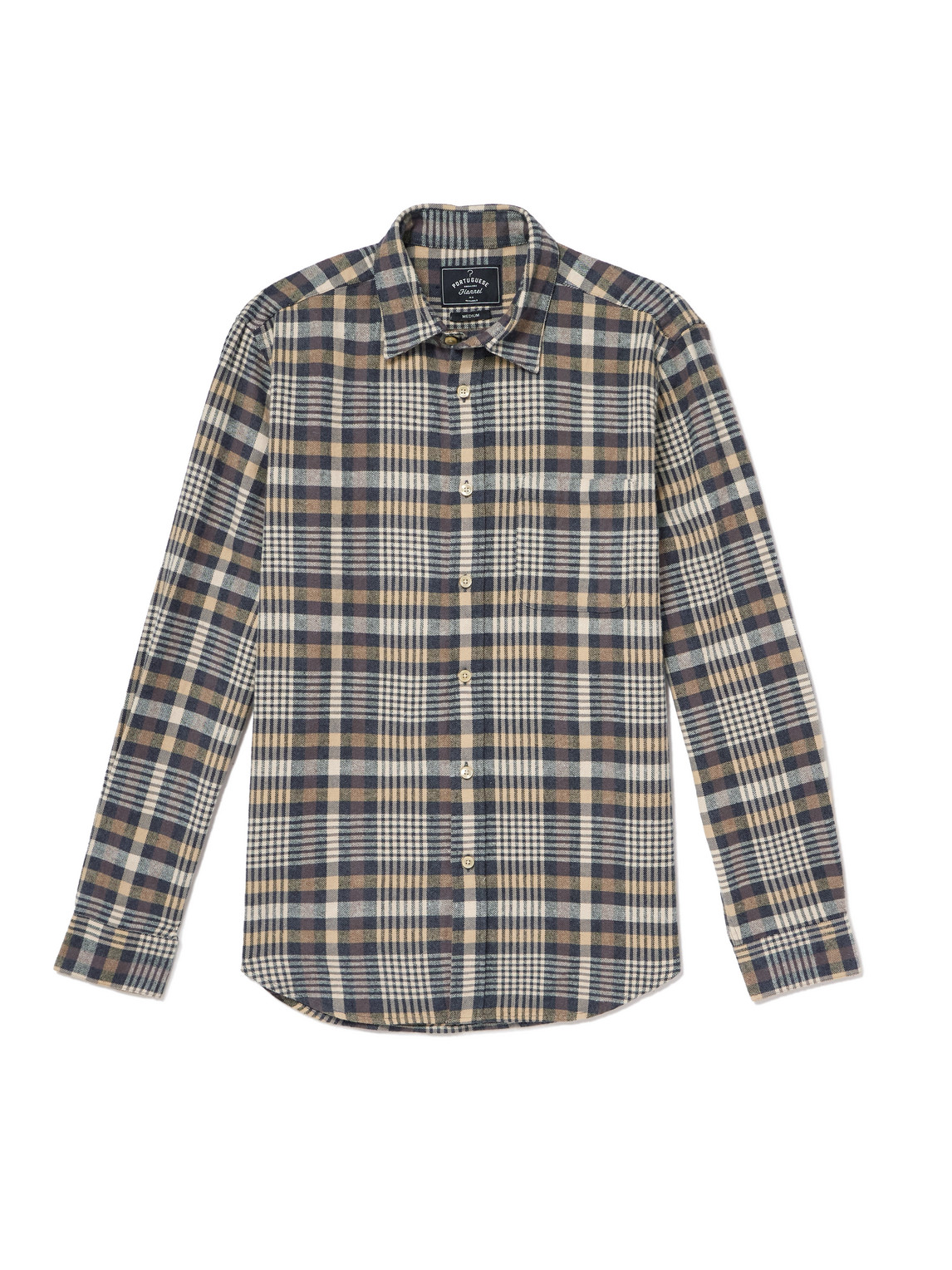 Portuguese Flannel Manta Checked Organic Cotton Shirt In Multi