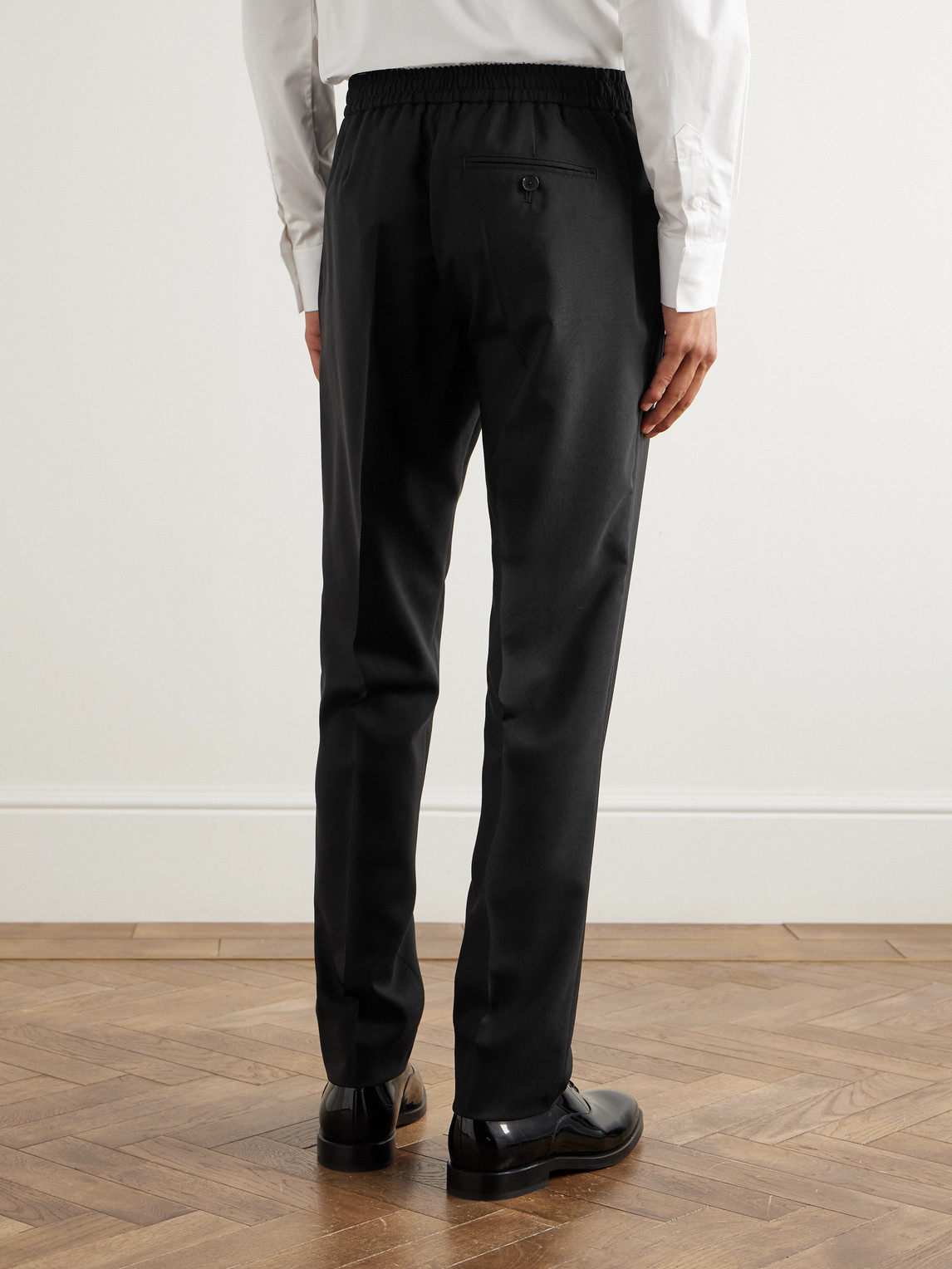  Mr P. - Tapered Wool Tuxedo Trousers - Men - Black - 28 