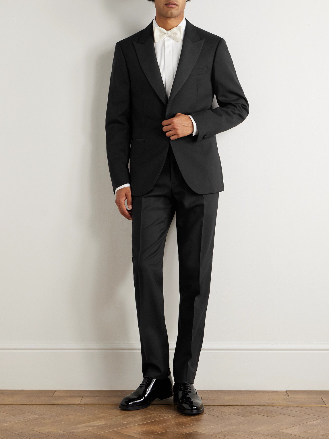 Mr P. - Tapered Wool Tuxedo Trousers