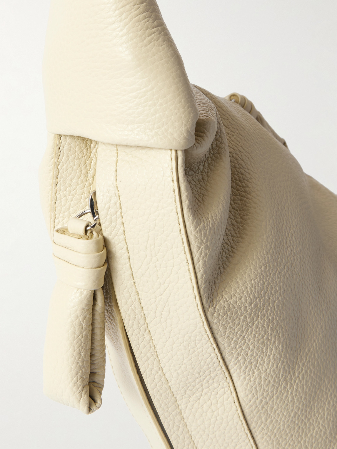 Lemaire Croissant Large Panelled Full-grain Leather Messenger Bag In Brown