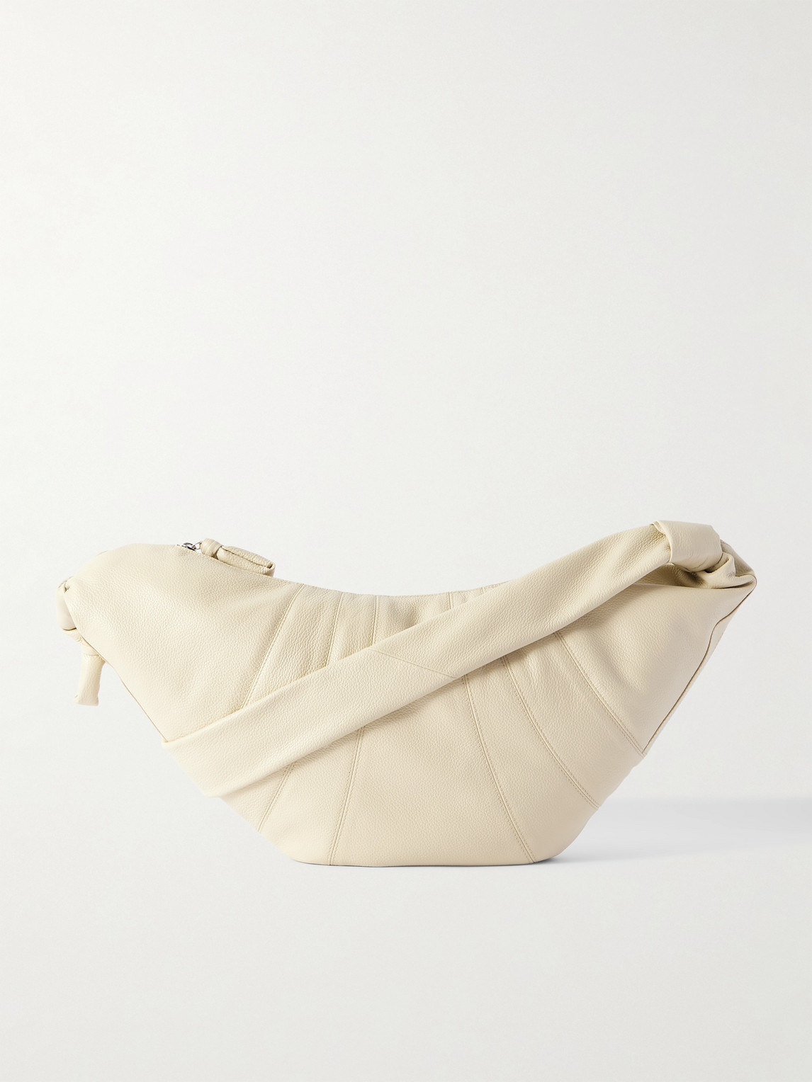 Lemaire Croissant Large Panelled Full-Grain Leather Messenger Bag - Men