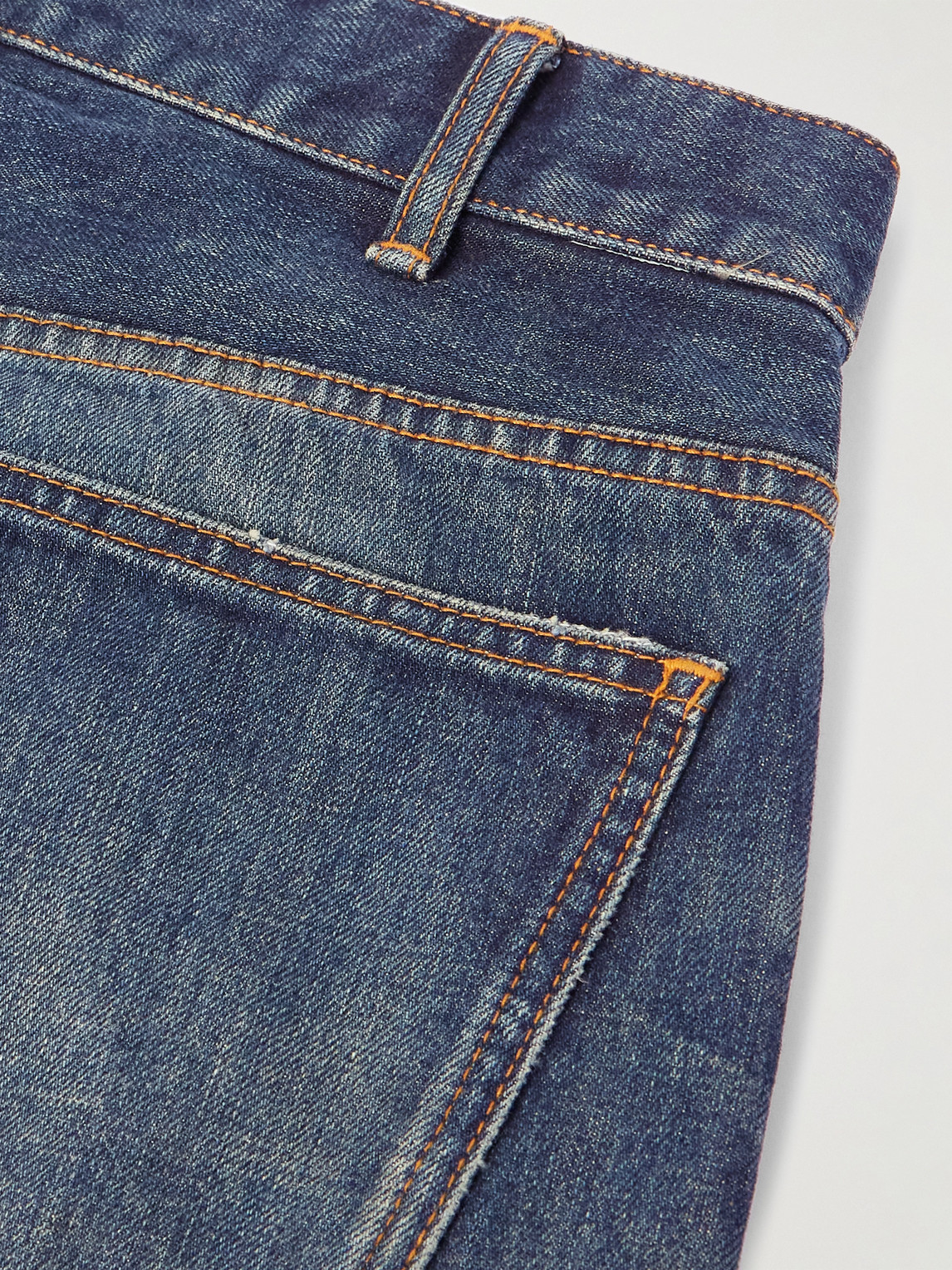 Celine Wesley Straight-leg Distressed Jeans In Blue
