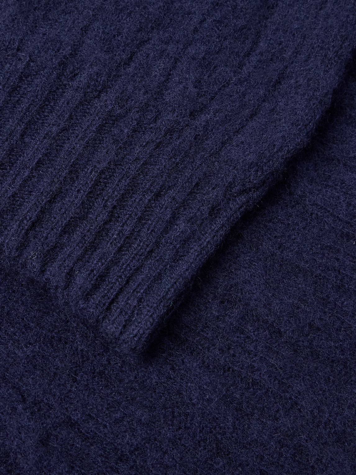 Cable-Knit Brushed Shetland Sweater