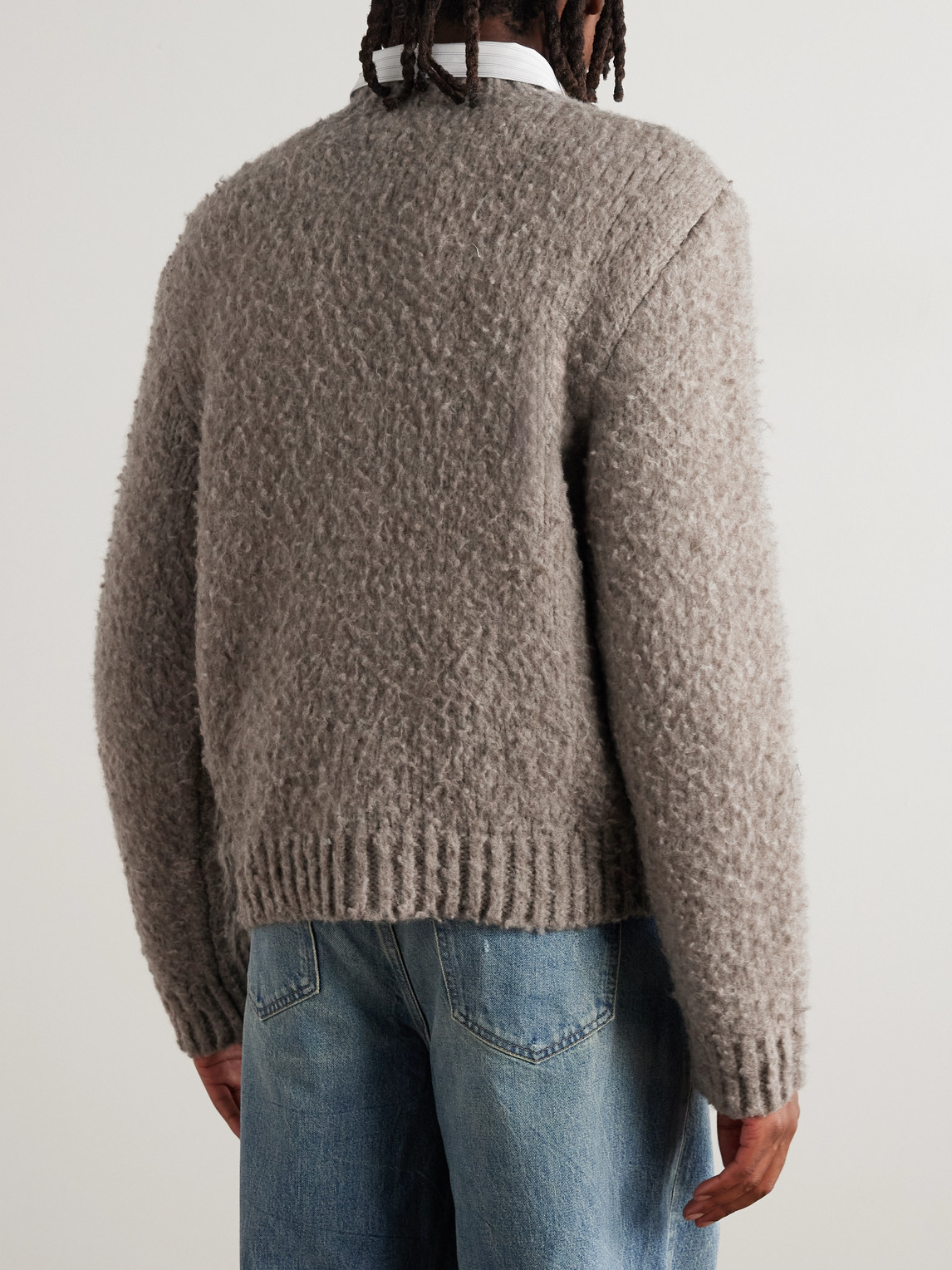Celine Brushed Wool And Yak-blend Sweater In Brown