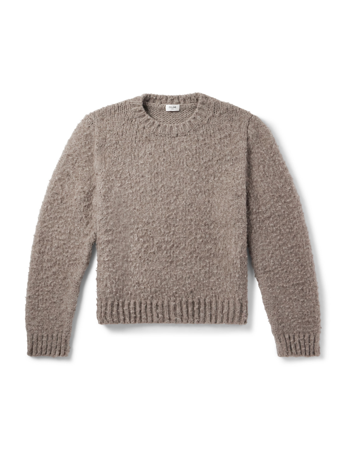 Celine Brushed Wool And Yak-blend Sweater In Brown