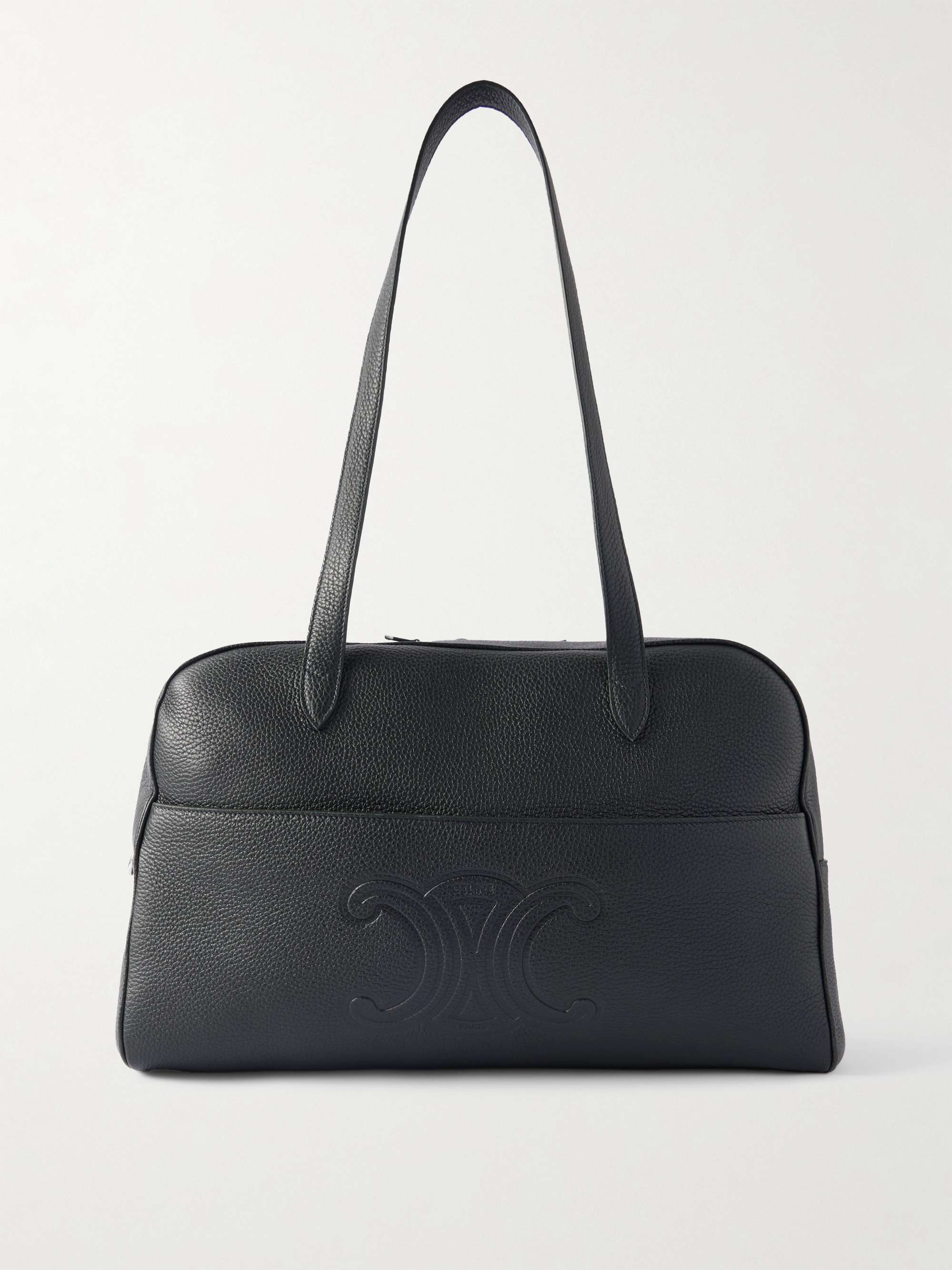 CELINE フルグレインレザー ダッフルバッグ デボスロゴ入り