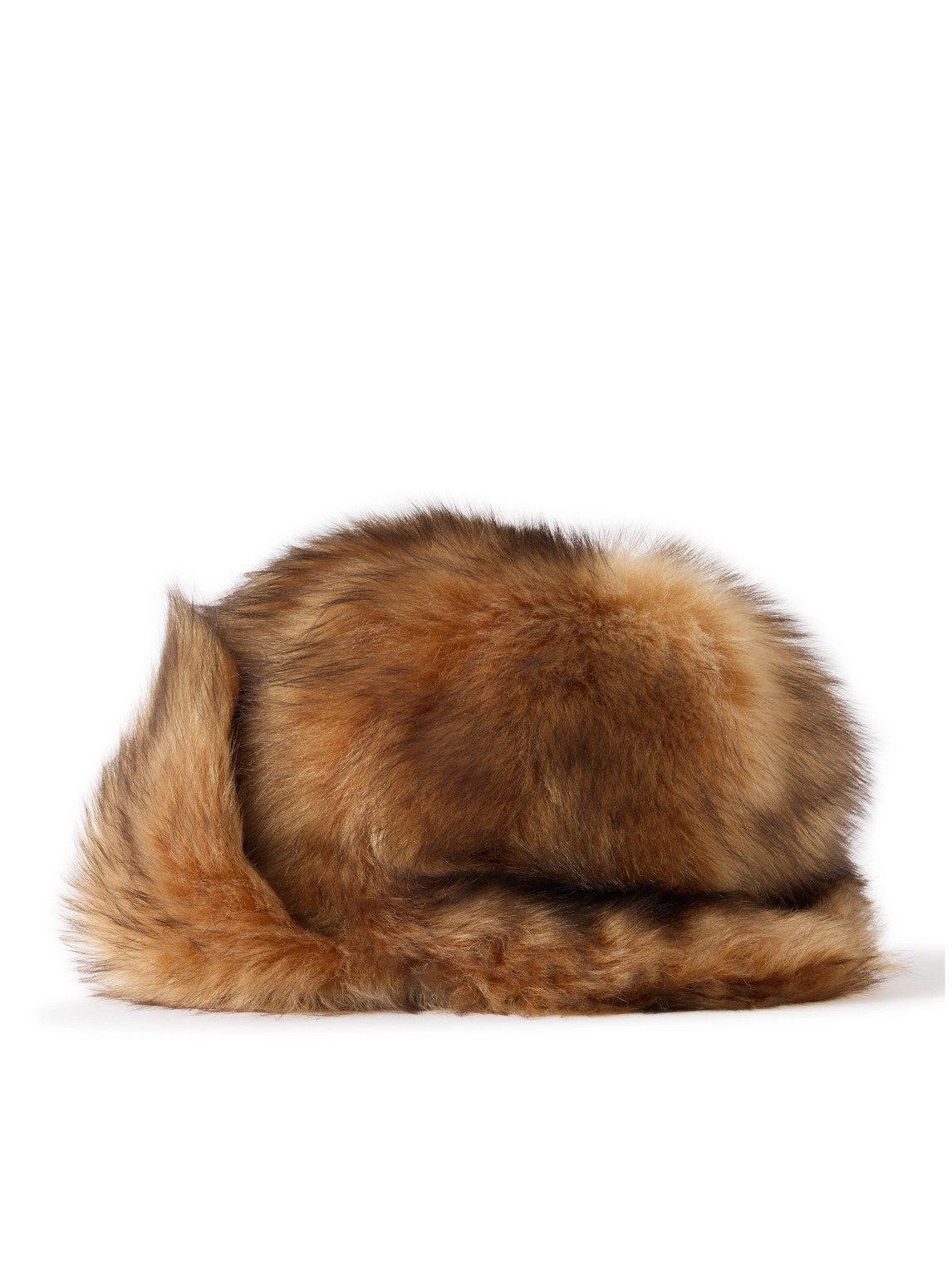 Celine Chapka Logo-debossed Shearling Hat In Brown