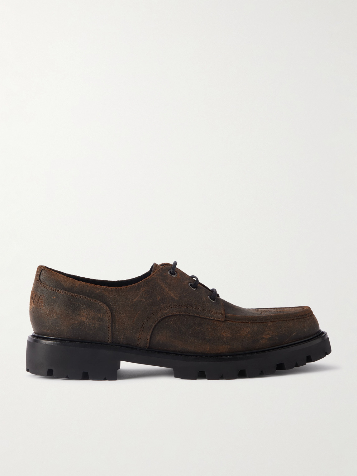 Waxed-Suede Derby Shoes
