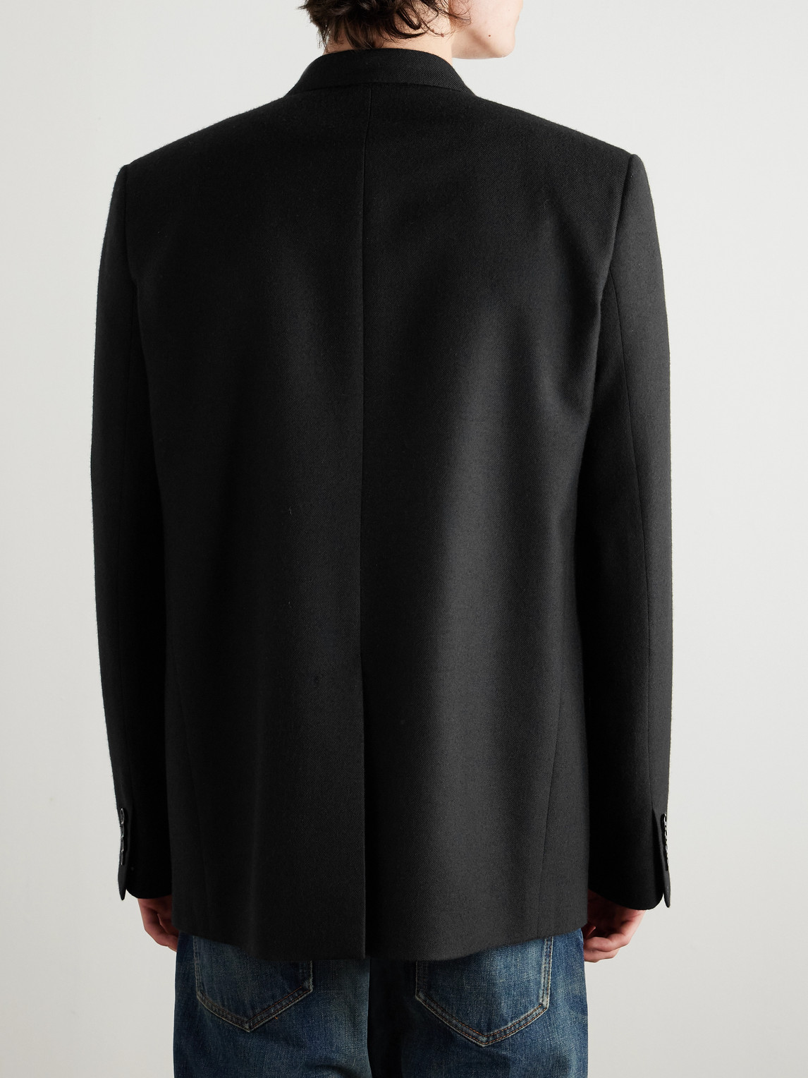 Celine Cashmere-twill Blazer In Black