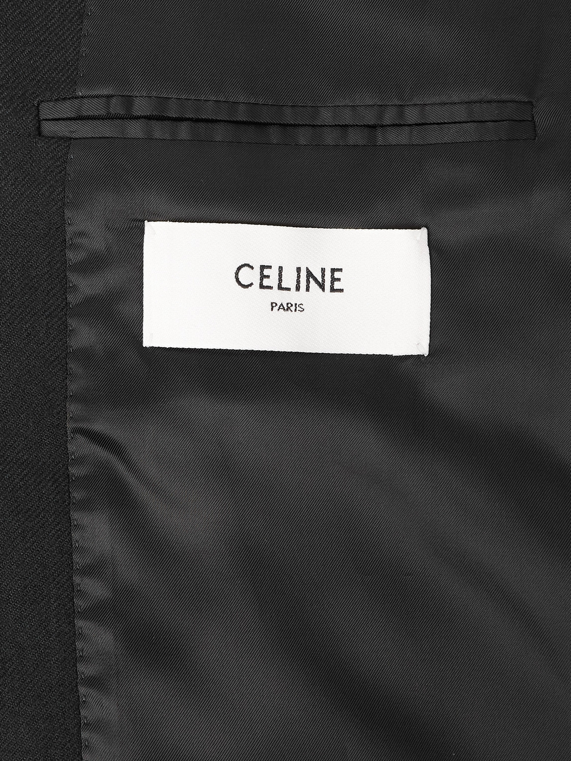 Celine Cashmere-twill Blazer In Black