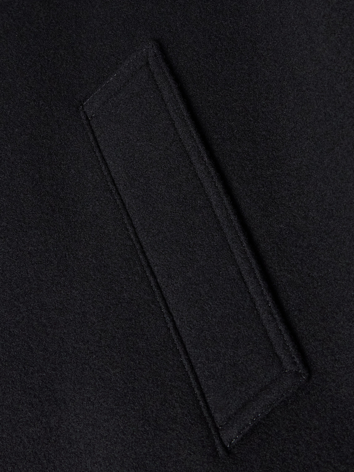Celine Logo-embroidered Wool-felt Jacket In Black