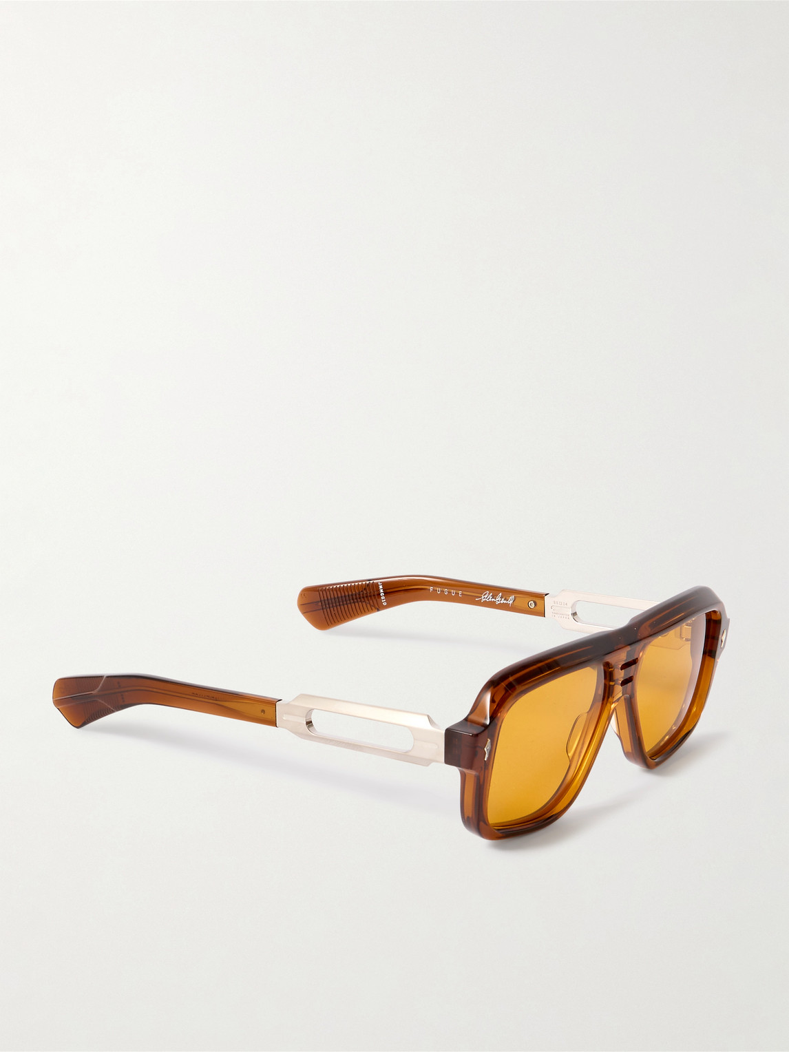 Jacques Marie Mage Glenn Gould Fugue Aviator-style Acetate And Silver-tone Sunglasses