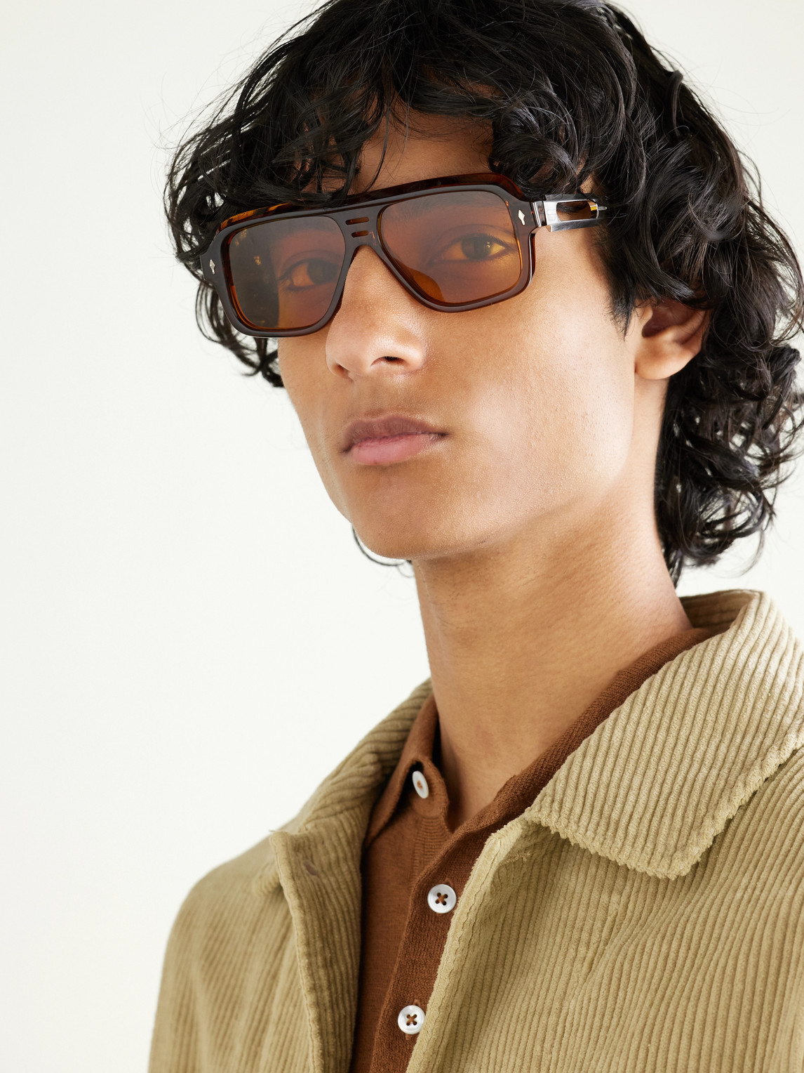 Jacques Marie Mage Glenn Gould Fugue Aviator-style Acetate And Silver-tone Sunglasses