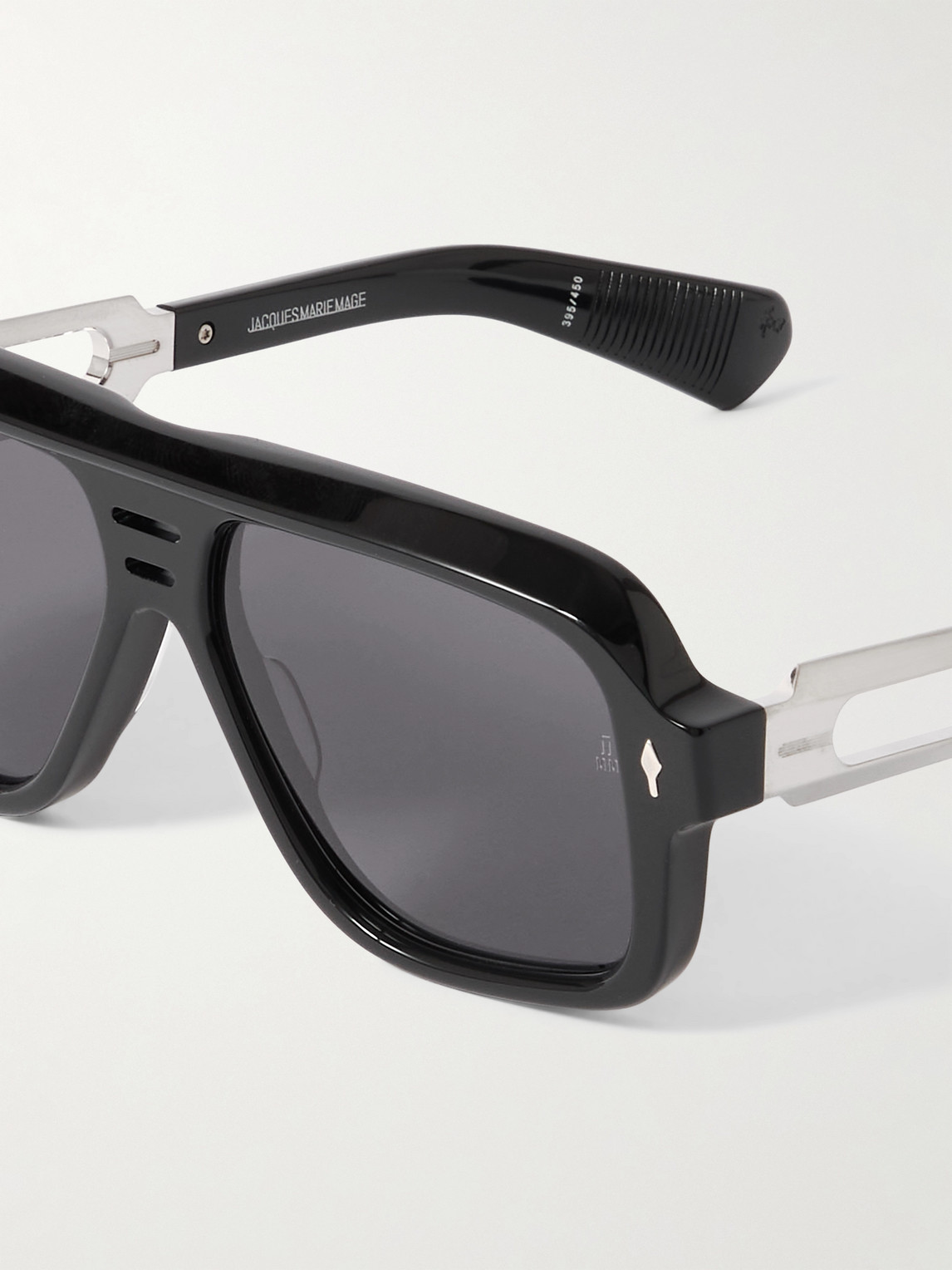 Jacques Marie Mage Glenn Gould Fugue Aviator-style Acetate And Silver-tone Sunglasses