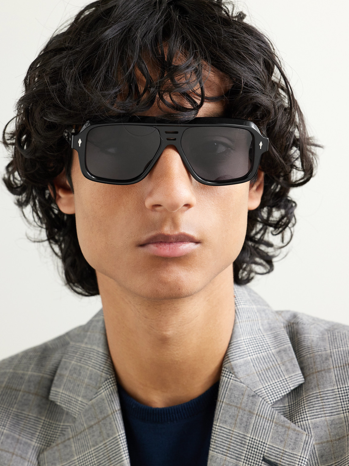 Jacques Marie Mage Glenn Gould Fugue Aviator-style Acetate And Silver-tone Sunglasses