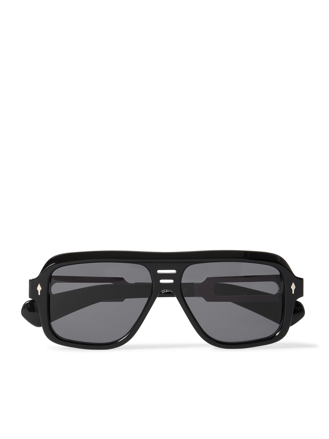 Jacques Marie Mage Glenn Gould Fugue Aviator-style Acetate And Silver-tone Sunglasses In Black