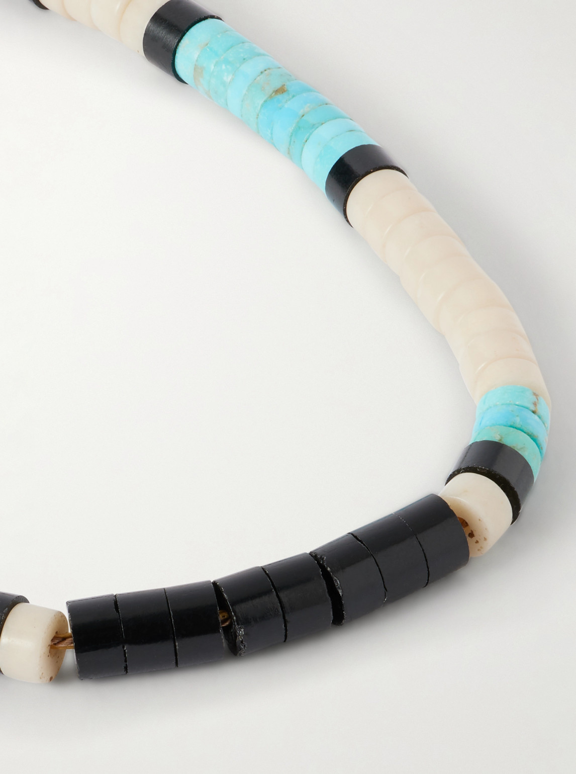  Mikia - Silver Multi-stone Beaded Bracelet - Men - Blue - M 